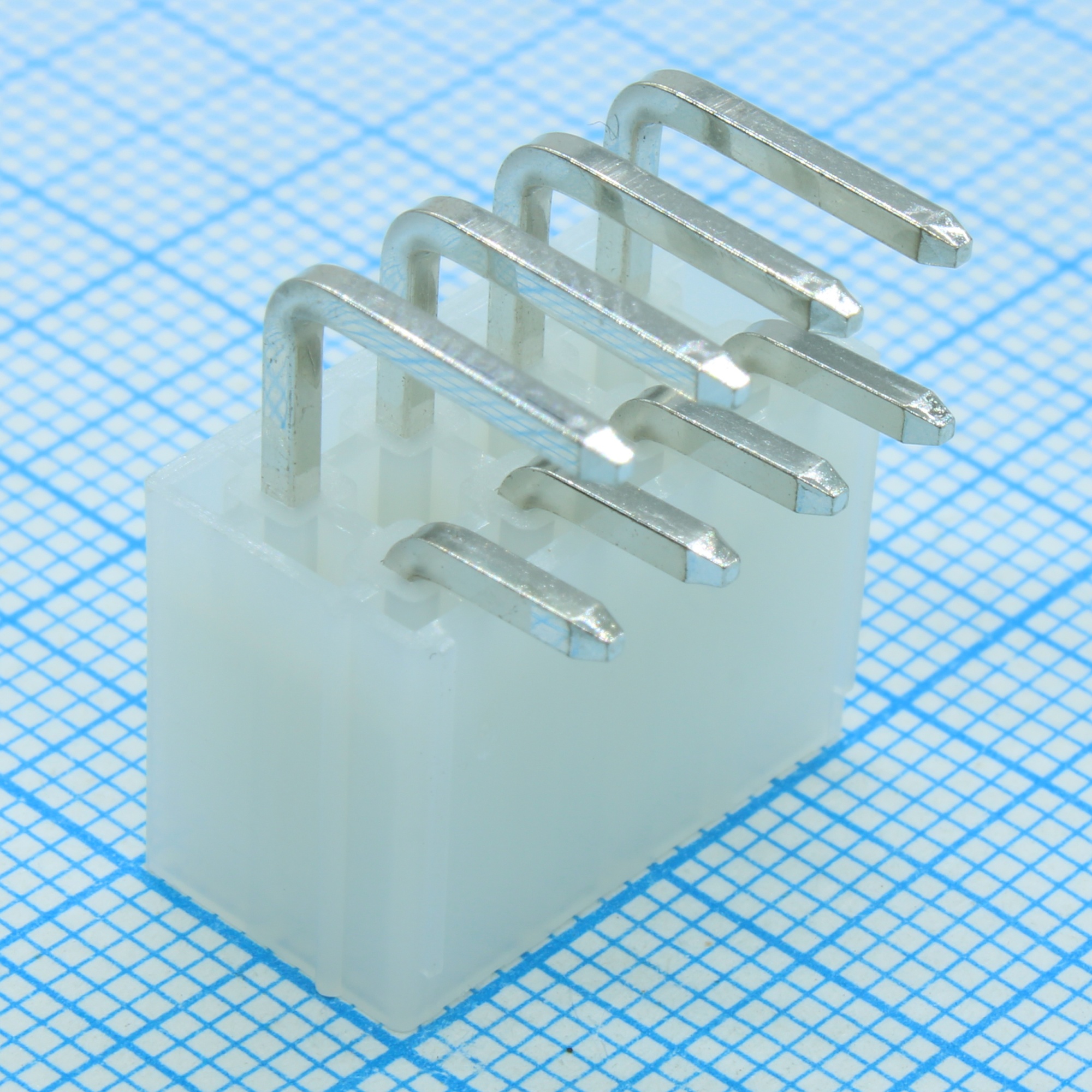 1586041-8 - Соединитель провод-плата 8 контактов шаг 4.2мм угловой монтаж в отверстие