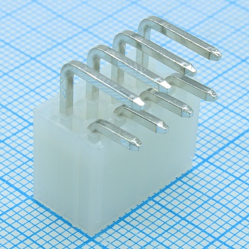 1586041-8 - Соединитель провод-плата 8 контактов шаг 4.2мм угловой монтаж в отверстие