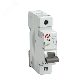 Выключатель автоматический AV-6 1P 4A (B) 6kA EKF AVERES(кр.1шт)