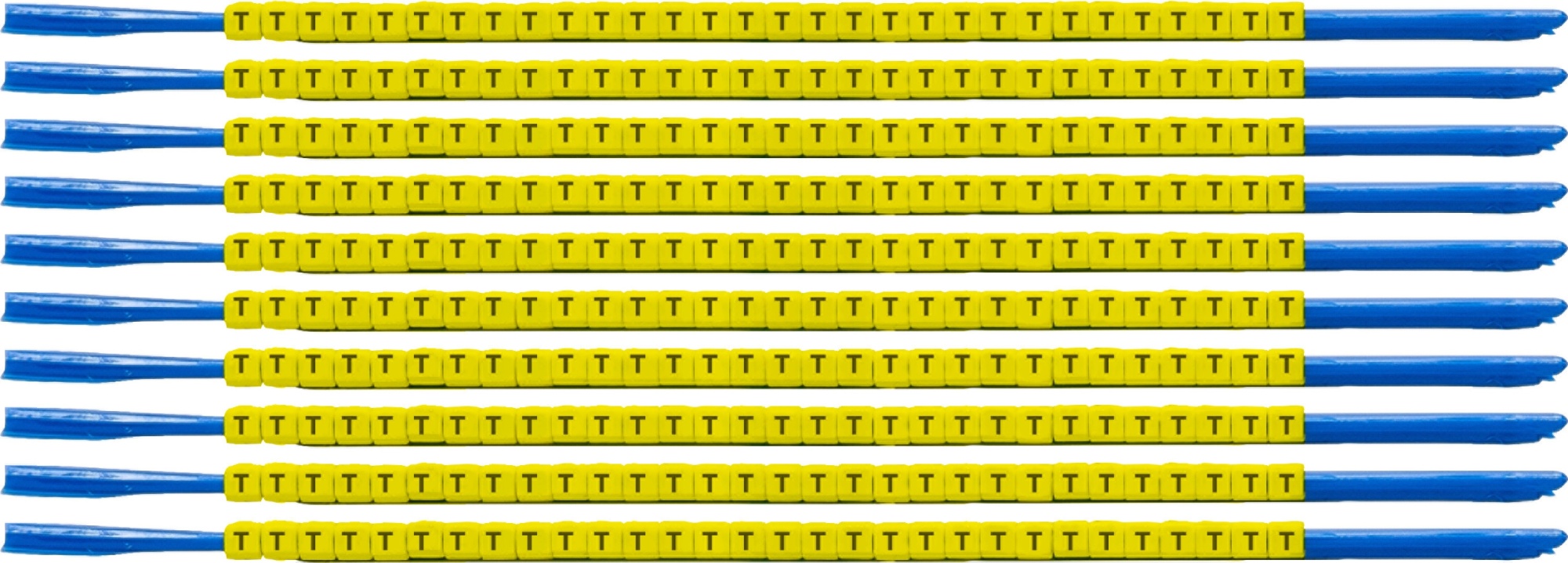 brd333029 - SCNG-07-T клипсы жёлтые, 300шт/упак, для провода 1,9-2,4мм диаметра, легенда T