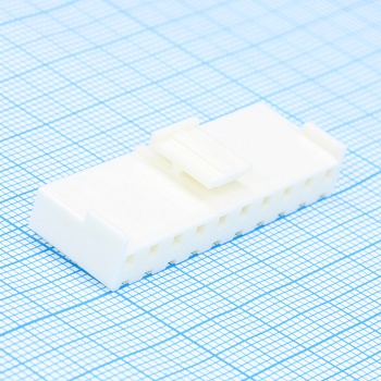 I-DS1073-SCW010 - Корпус разъема однорядный (розетка) на кабель 10 контактов шаг 3.96мм