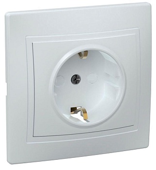 РСш10-3-КБ Роз. 1мес. с з/к с з/ш 16А кер. КВАРТА бел. ERK14-K01-16-K