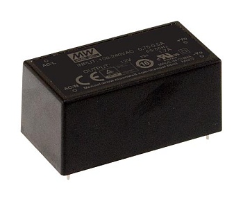 MPM-20-15 - AC-DC med, 21Вт, вход 80...264В AC 47...440 Гц, выход 15В/1.4А, изоляция 4000В AC, на плату, 52.4х27.2х24мм, -40...+85°C