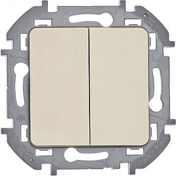 Выключатель 2-кл. Inspiria 10А IP20 250В 10AX механизм сл. кость Leg 673621