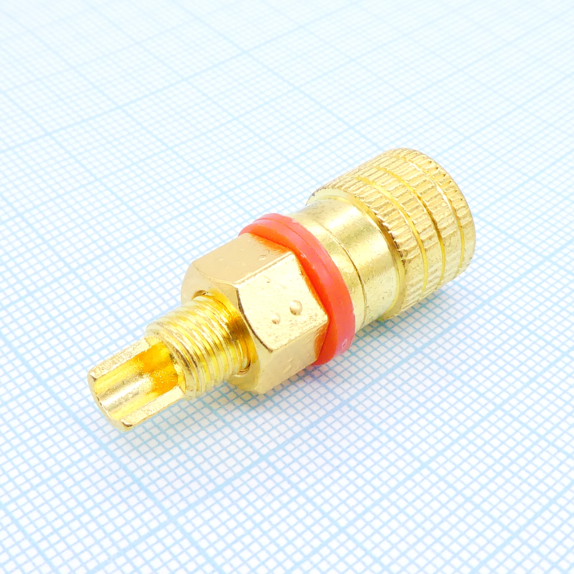 Клемма D 14 M8 тип2 gold - гнездо банан