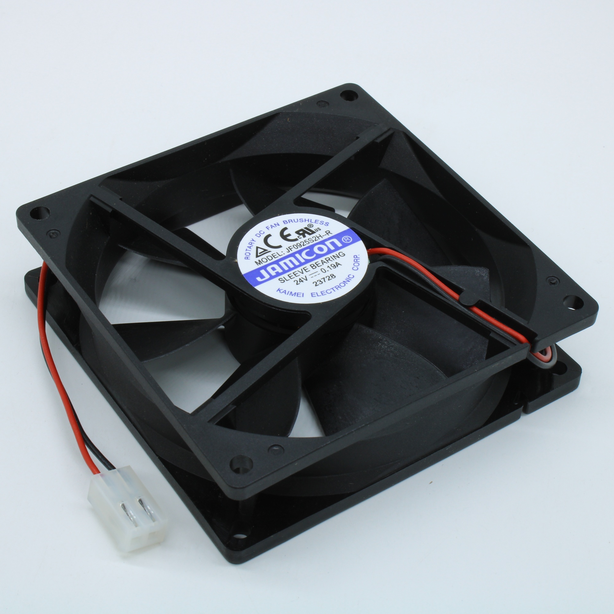 JF0925S2H-R - Вентилятор 24В 92х92х25мм, DC, подшипник скольжения, тип вывода - провод с разъемом