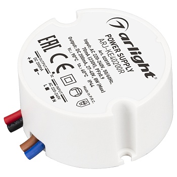 Блок питания ARJ-KE40200R (8W, 200mA, PFC) 028189 - Источник тока с гальванической развязкой для светильников и мощных светодиодов. Входное напряжение 220-240 VAC. Выходные параметры: 27-40 В, 200 mА, 8 Вт. Встроенный PFC >0,95. Негерметичный алюминиевый 