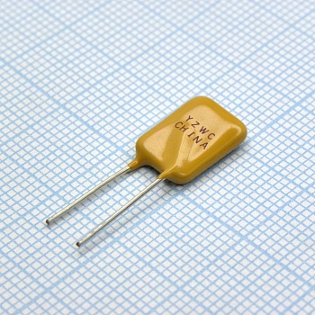 LVR025S - Самовосстанавливающийся предохранитель PTC 0.25A 240V 2.1Om 1.5Вт -40C...+85C прямые выводы