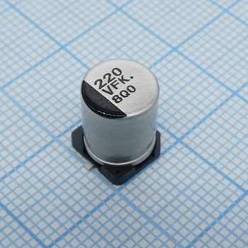 EEEFK1V221P - Конденсатор электролитический низкоимпедансный для поверхностного монтажа 35В 220мкФ ±20%, 600mA, 5000часов, 8*10.2