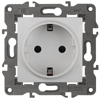 14-2101-01 Розетка 2P+E Schuko, 16A-250В, IP20, Elegance, белый (10/100/2800) Б0034264