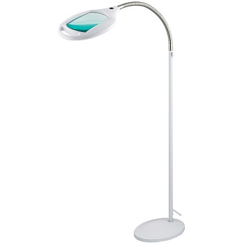 Лупа напольная 3D - с подсветкой 42 LED, белая