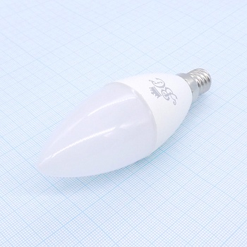 Лампа LED ВС свеча 7W С37 тепл. - E14, 2700K,C37,110*37 матов,580Lm, пласт/алюм, IC-драйвер