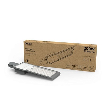 Светильник светодиодный Avenue 200Вт 5000К IP65 20 000лм 190-250В 600х200х70мм ДКУ уличный консольный КСС "Ш" 629534302