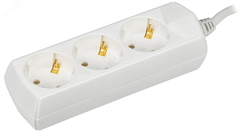 Удлинитель 3х1.5м с заземл. 10А IP20 У03 2P+PE 250В 3х1 WYP10-10-03-D15-Z-G
