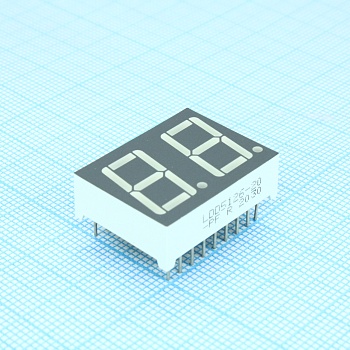 LDD5126-20-PF - 2-х разрядный индикатор 14,22мм/красный/640нм/8-24мкд