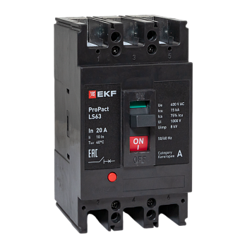 Автоматический выключатель LS63 15кА 3P 20А ProPact EKF