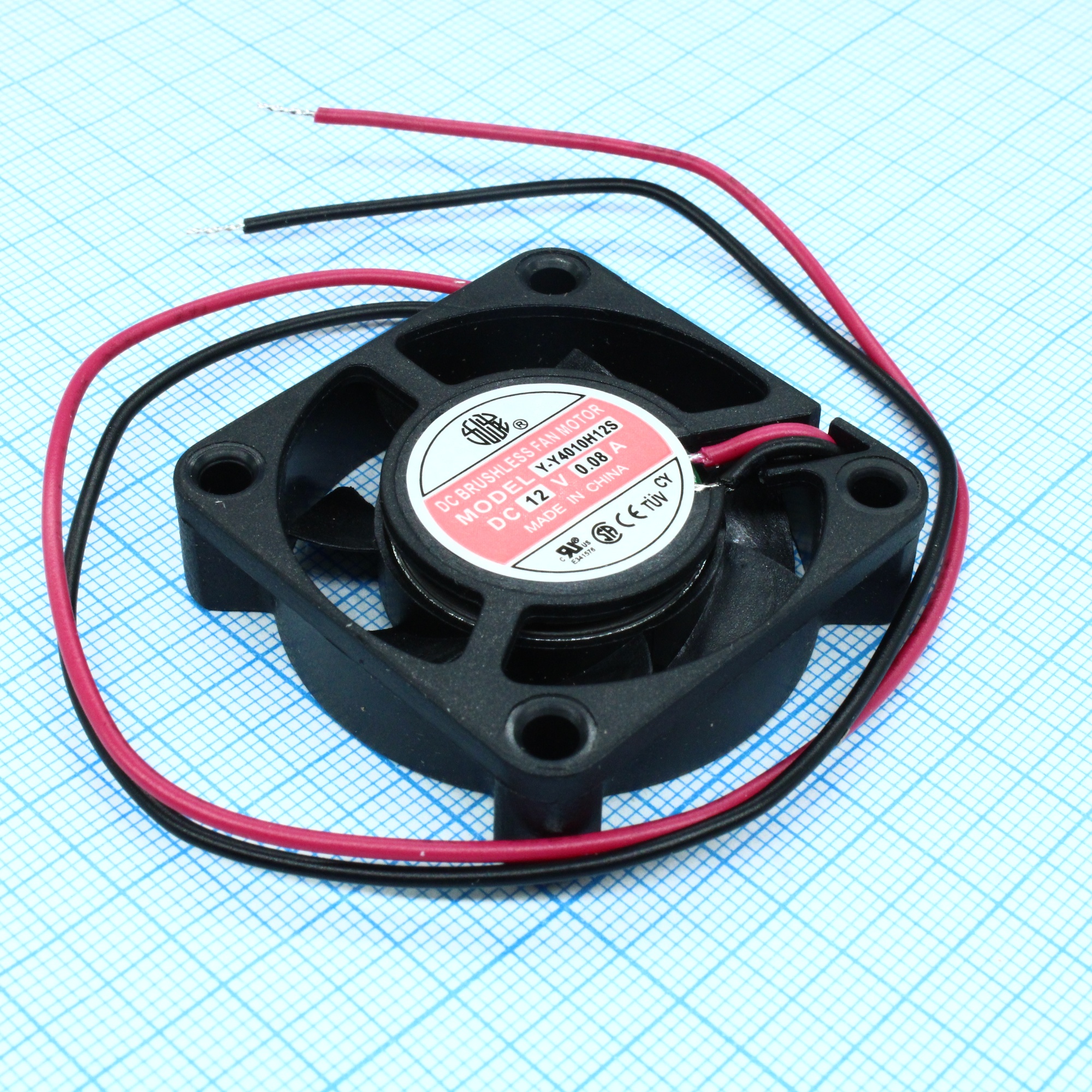 Y-Y4010H12S - Вентилятор 12В постоянного тока 40х40х10мм подшипник скольжения