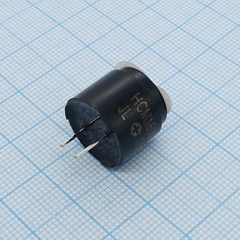 HCM1606X - Генератор звука электромагнитный со встроенной схемой +6В, 30 мА, 85 дБ, 2.3 кГц, Ф16х14 мм