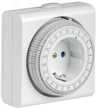 РТМ-3 Розетка-таймер механ. 15мин 24ч 96on/off 16А IP20 ERT-21-1-16-S-15-0-20-K01