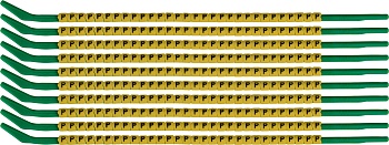 brd333175 - SCNG-09-P клипсы жёлтые, 300шт/упак, для провода 2,5-3,0мм диаметра, легенда P