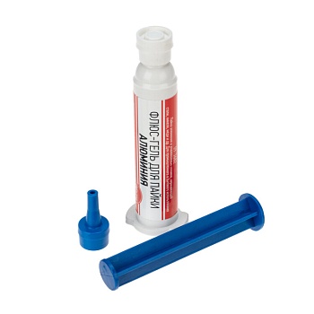 Флюс-гель для пайки алюминия12мл. - Флюс-гель для пайки REXANT,техно-шприц,блистер