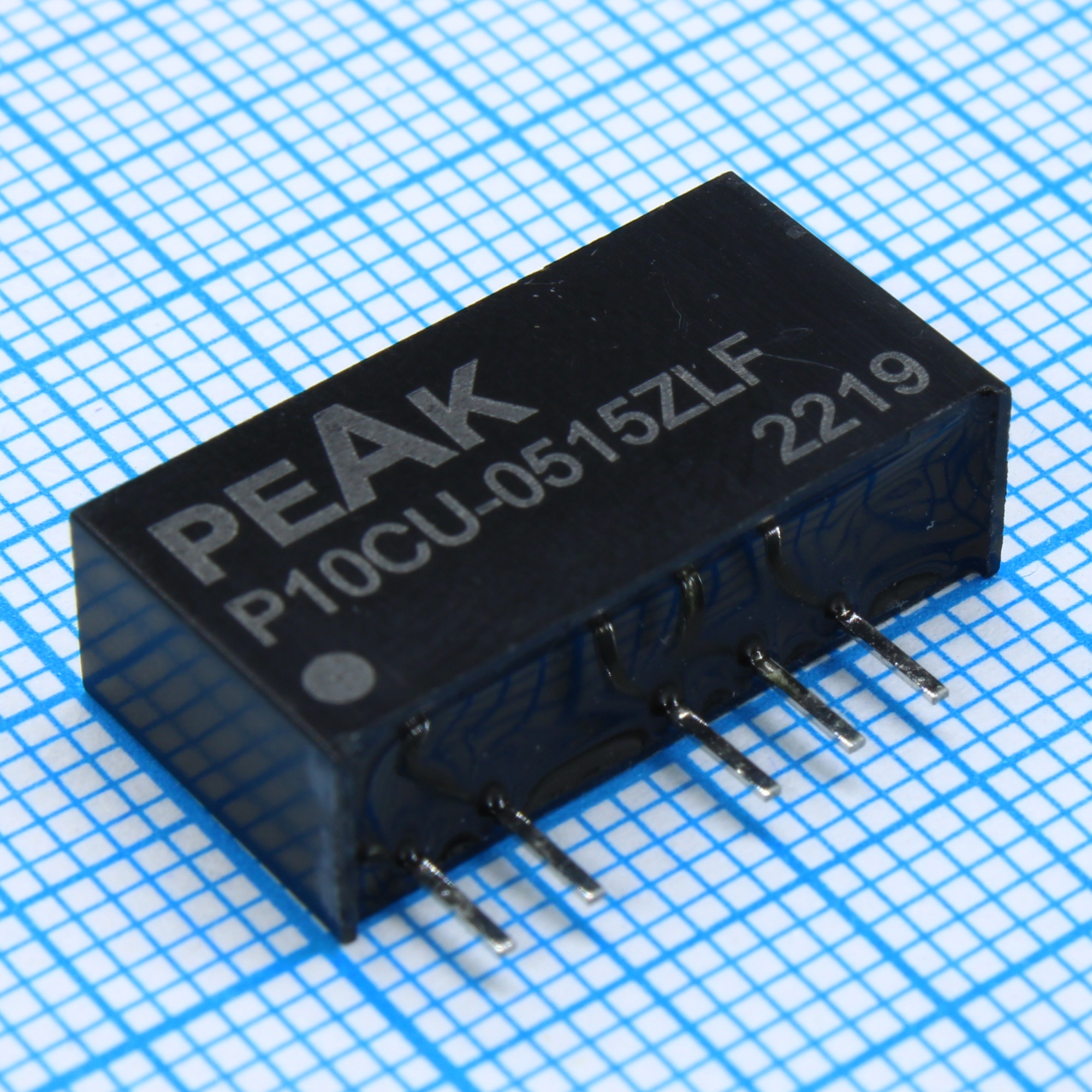 P10CU-0515ZLF - Преобразователь DC/DC на печатную плату 2Вт, вход 5В, выход ±15В/±66.7мА, изоляция 1000В постоянного тока КПД 80% -40°С…+85°С