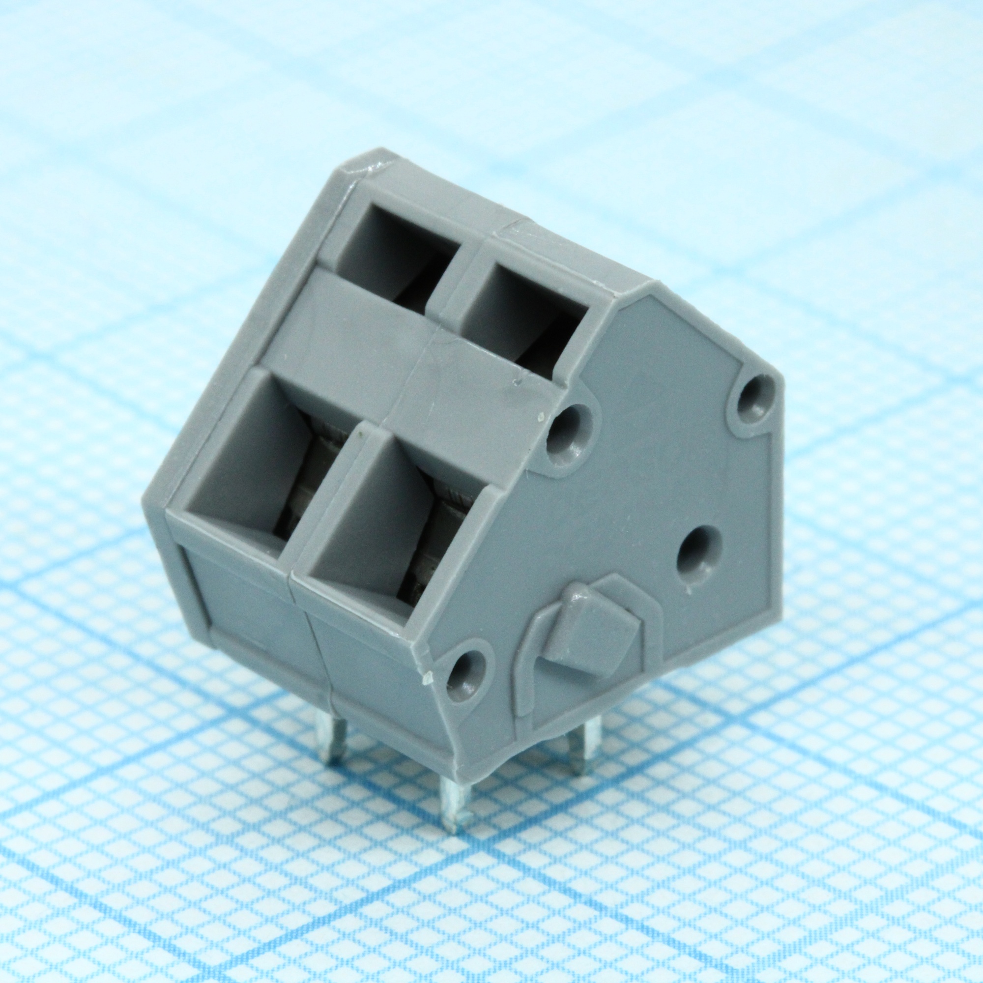 DG245-5.0-02P-11-00A(H) - Нажимной безвинтовой клеммный блок 2 контакта. Зажим типа зажимная клеть. Серия DG245-5.0