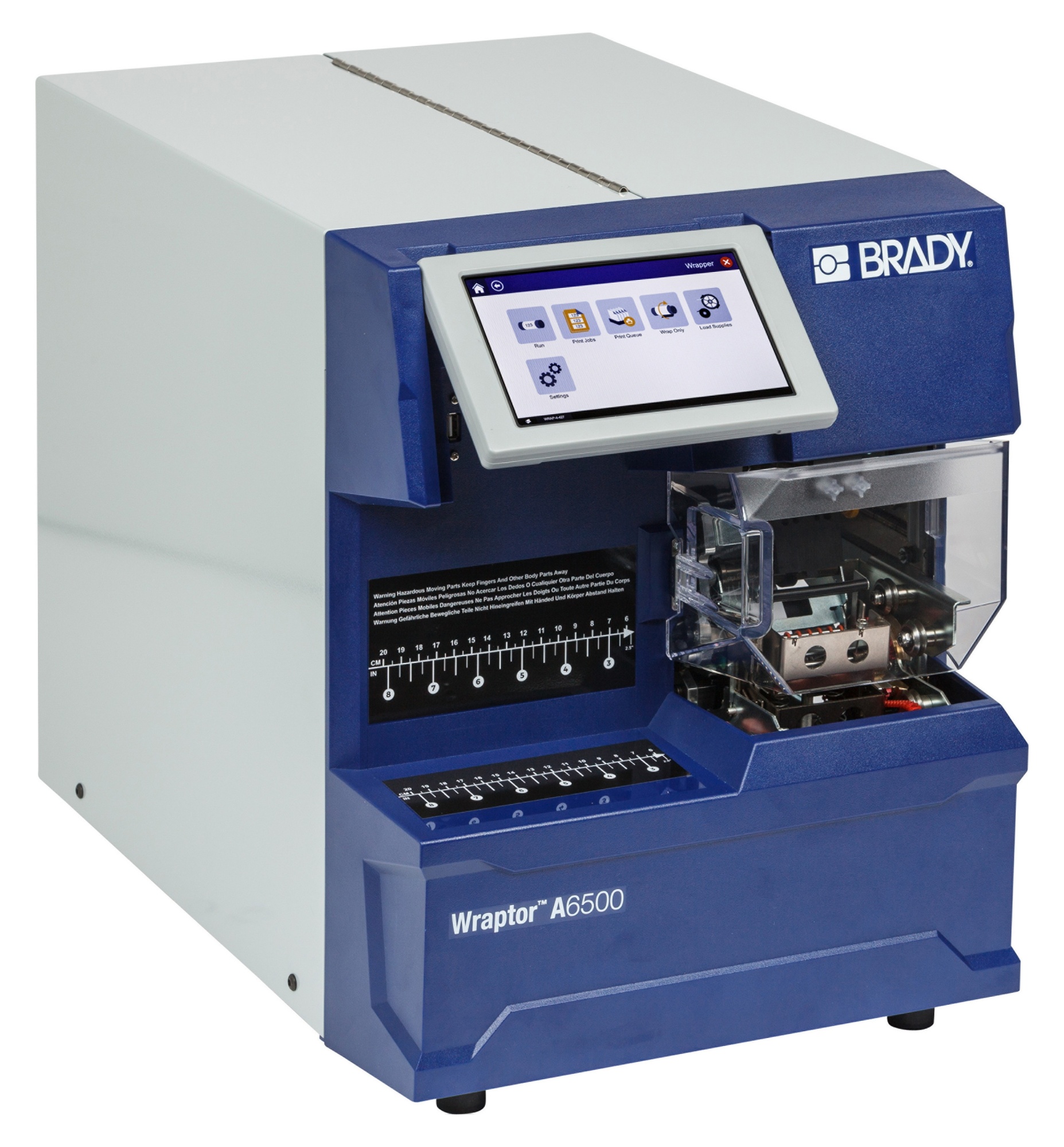 brd149244 - Принтер-аппликатор BRADY WRAPTOR-A6500-EU с ПО BWS ADVANCED. В компл.: USB кабель, шнур питания, WRAP-4-427, риббон R-4302.