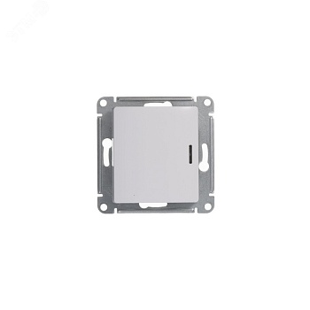 Переключатель проходной 1-кл. СП Glossa 10А IP20 (сх. 6а) 10AX с подсветкой механизм бел. SE GSL000163