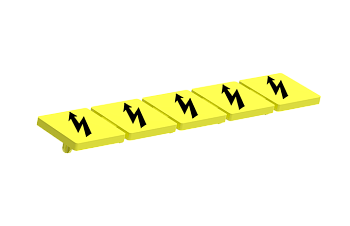 Маркировка "Безопасность" WS-TP16-5 - Маркировка, знак "Молния" для клемм TP16..., 5 штук, цвет желтый