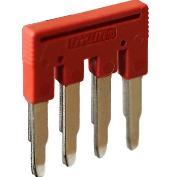 Соединительная перемычка UFBS 2-6 - Соединительная перемычка, втычная, изолированная, 2 полюса, для клемм: UJ5-4, цвет: красный