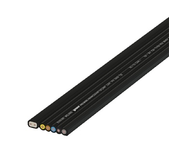 Кабель плоский NRG 5G4+2X1,5 HF OS TYP E - Плоский кабель 5+2 полюсов, серия gesis NRG, сечение: 5х4 мм кв. + 2х1,5 мм кв., материал изоляции: halogen-free, цвет: черный