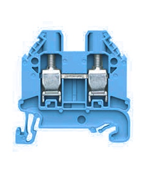 Клемма WT 6 BL - Проходная клемма, тип фиксации провода: винтовой, номинальное сечение: 6 мм кв., 41A, 800V, ширина: 8 мм, цвет: синий, тип монтажа: DIN 35
