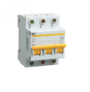 Выключатель автоматический модульный 3п C 32А 4.5кА ВА47-29 KARAT IEK MVA20-3-032-C
