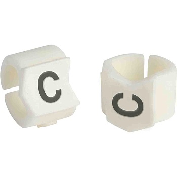brd133412 - SCN-23-C клипсы белые, 50шт/упак, для провода 5,9-8,5мм диаметра, легенда C