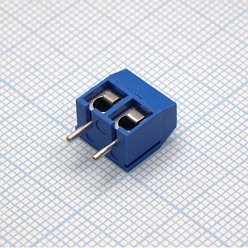 DG301-5.0-02P-12-00A(H) - Винтовой клеммный блок с защитой провода, 2 контакта. Серия DG301-5.0