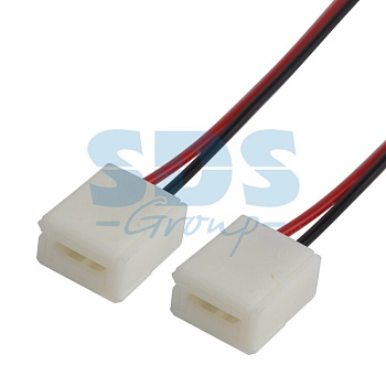 Коннектор соединительный (2 разъема) для одноцветных светодиодных лент с влагозащитой шириной 8 мм, длина 15 см 144-023