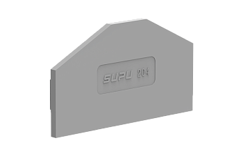 Торцевая крышка 204161 - Торцевая крышка для клемм TA4-...-2, цвет: серый