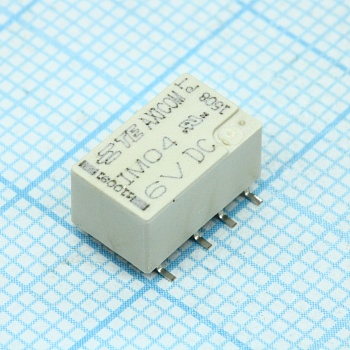 4-1462037-2 - Сигнальное реле 2A DPDT (две контактных группы-два направления) катушка 6В (10x7.5x5.65)мм для поверхностного монтажа автомобильного применения