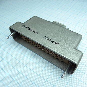 РП10-30 ЛП розетка с/к - Соединитель  низкочастотный, прямоугольный, внутреннего монтажа