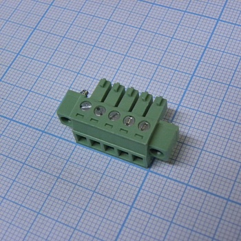 15EDGKM-3.81-05P-14-00A(H) - Разъемный клеммный блок, 5 контактов. Серия 15EDGKM-3.81
