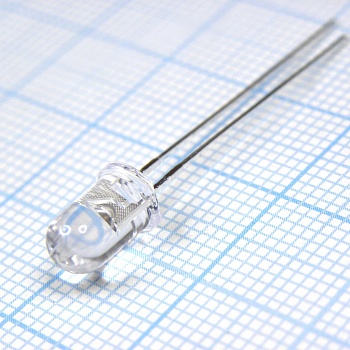 L-7113QBC-D - Светодиод 5мм/синий/465нм/1700-2700мкд/прозрачный/16°