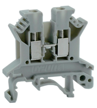 Проходная клемма UKJ-2.5NE - Проходная клемма, серия E, тип фиксации провода: винтовой, номинальное сечение: 2,5 мм кв., 24A, 800V, ширина: 5,2 мм, цвет: серый, стандарт GB/T14048.1, тип монтажа: DIN 35