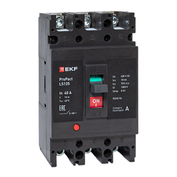 Автоматический выключатель LS125 18кА 3P 40А ProPact EKF