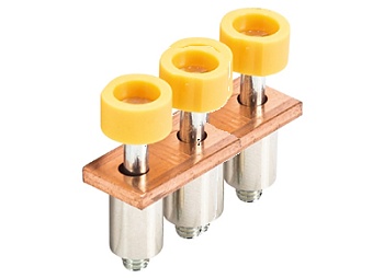 Соед. мостик IVB WK 4/DEU-3 - Соединительная перемычка, винтовая, изолированная, 3 полюса, для клемм: WK 4/DEU