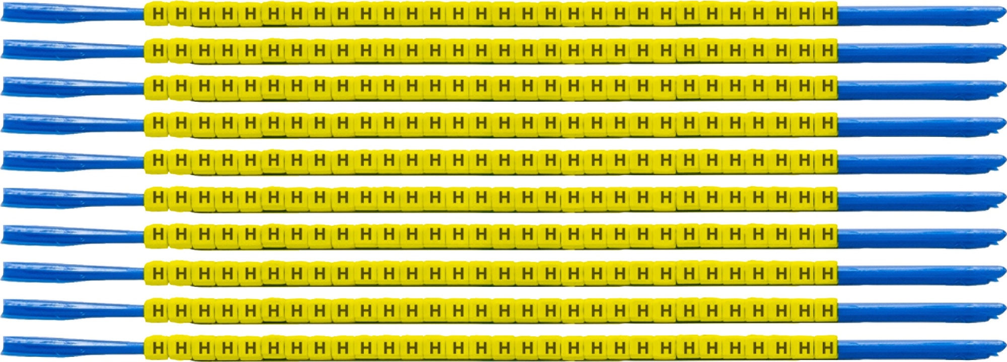 brd333017 - SCNG-07-H клипсы жёлтые, 300шт/упак, для провода 1,9-2,4мм диаметра, легенда H