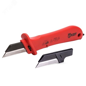 НМИ-04 серия Профи - Нож монтерский диэлектрический прямой с дополнительным лезвием