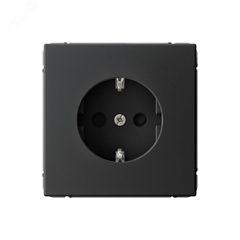 Розетка ArtGallery 16А с заземл. защ. шторки механизм карбон SE GAL001045