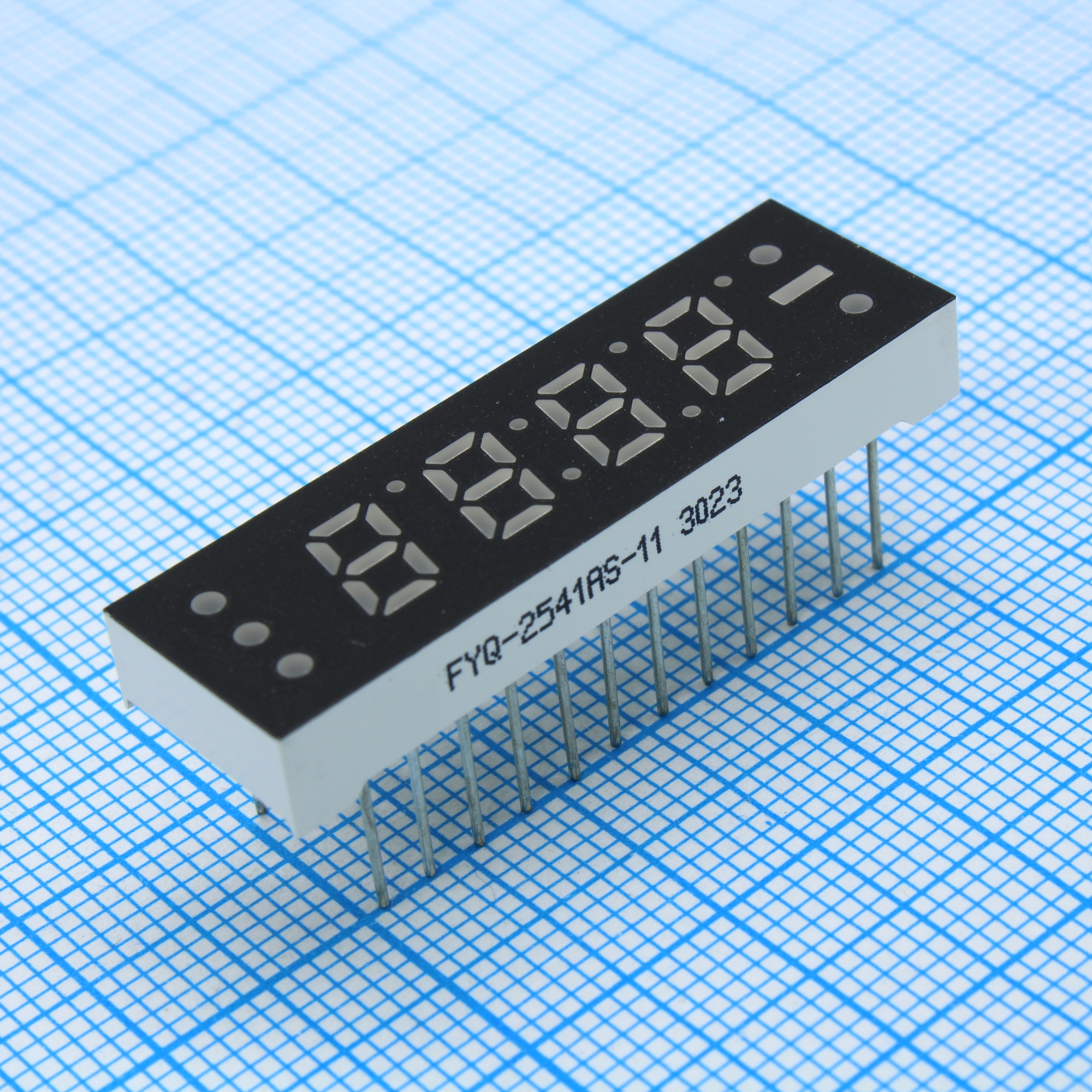 FYQ-2541AS-11 - 4-х разрядный индикатор 6,2мм/красный/660нм/15-20мкд/ОК