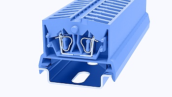 Проходная клемма WS2.5-DIN35-01P-12 - Проходная клемма, тип фиксации провода: пружинный, номинальное сечение: 2,5 мм кв., 24А, 800V, ширина: 6 мм, цвет: синий, тип монтажа: DIN35